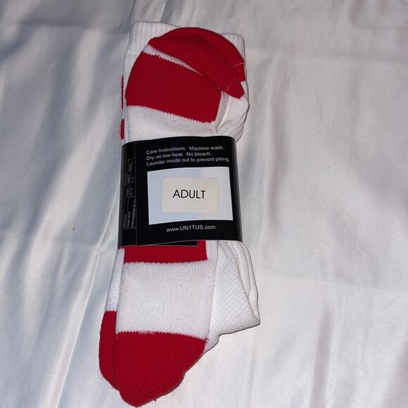 Unitis white/ red lacrosse socks. NWT - Picture 4 of 6